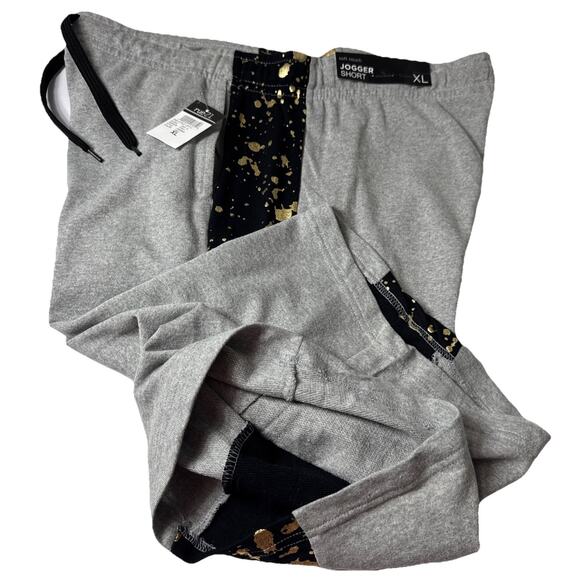 Carbon Jogger Shorts Mens XL Drawstring Gray Stretch Cotton Athletic Streetwear - Picture 6 of 12